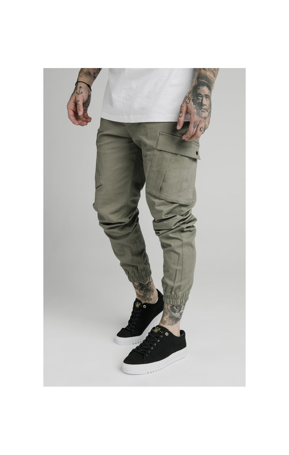 SikSilk Cargo Pants - Khaki (1)