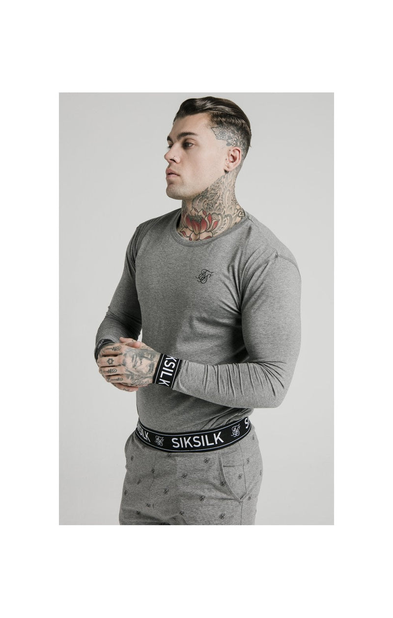 Grey Marl Long Sleeve T-Shirt