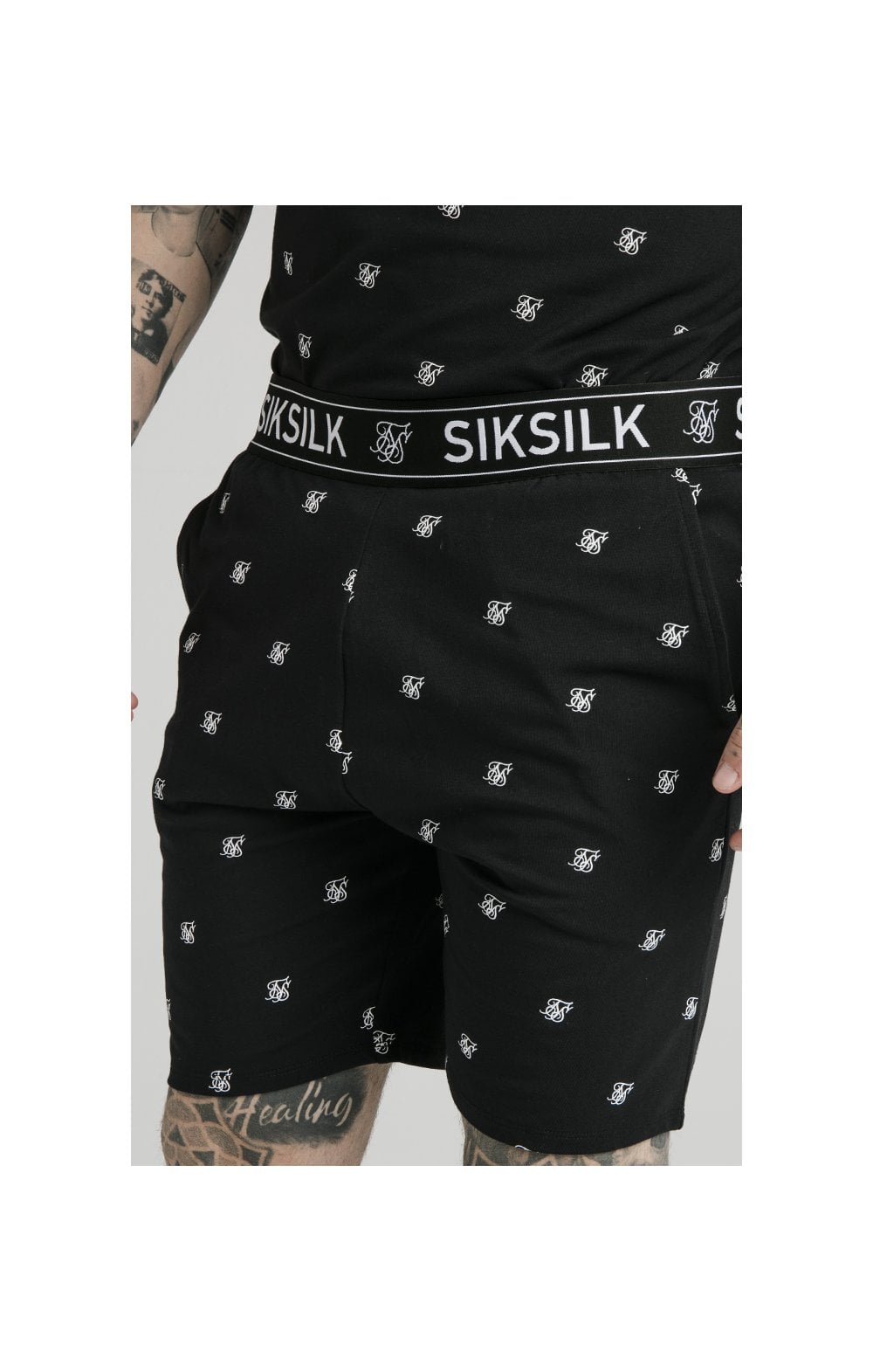 Load image into Gallery viewer, SikSilk Logo Jersey Shorts - Black