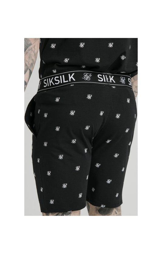 SikSilk Logo Jersey Shorts - Black