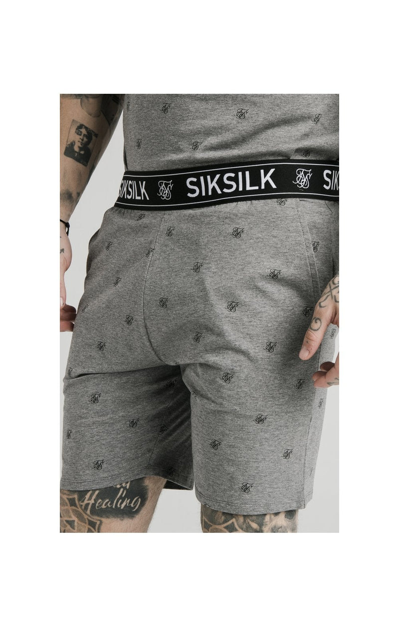 Grey Marl Logo Jersey Short