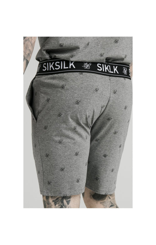 Grey Marl Logo Jersey Short