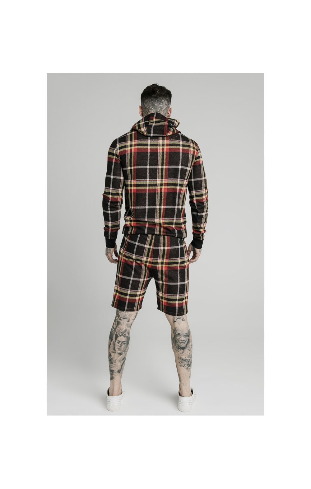 SikSilk Smart Overhead Hoodie - Multi Grain Check (5)