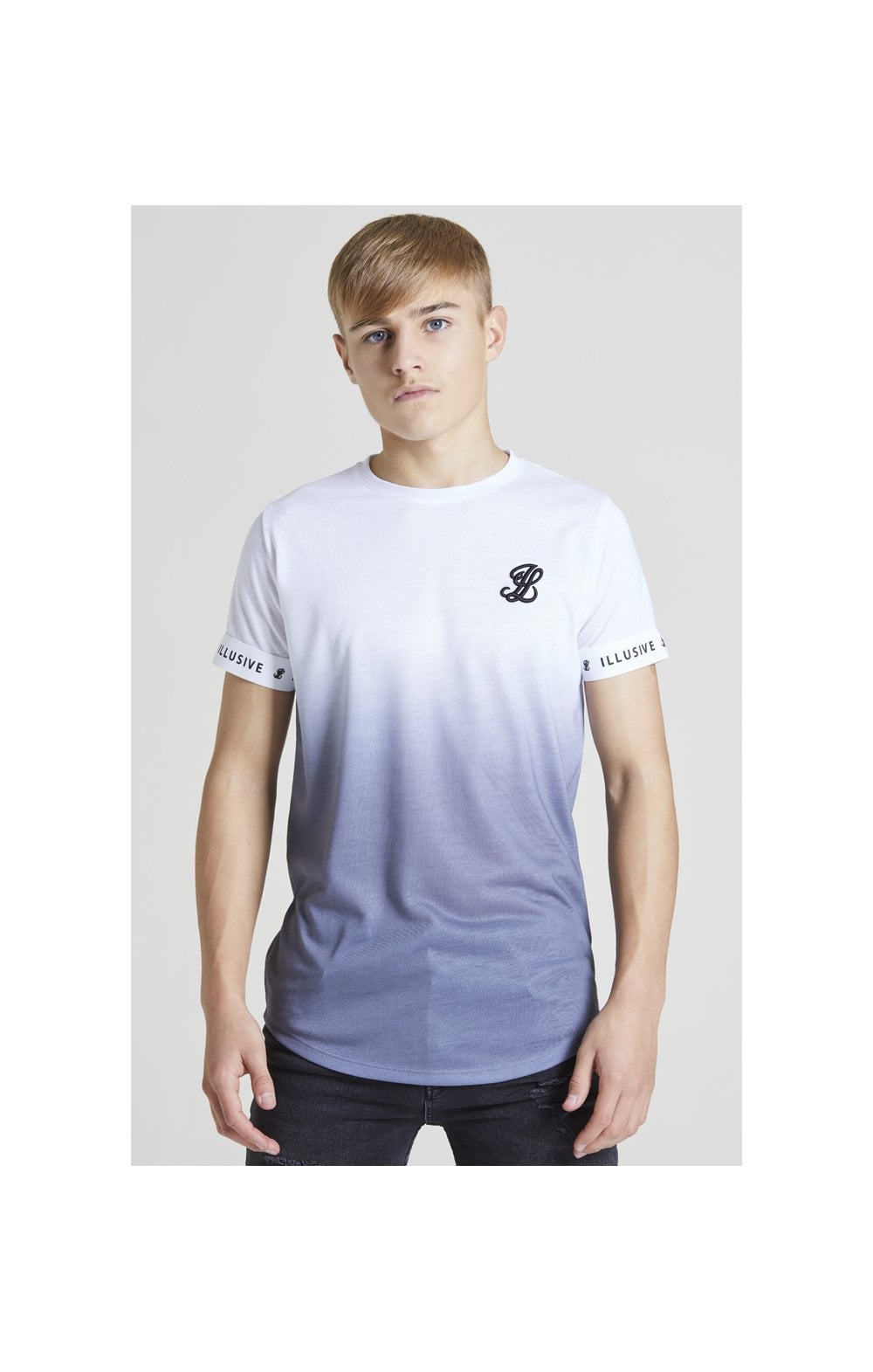 Illusive London Fade Tech Tee – White & Grey