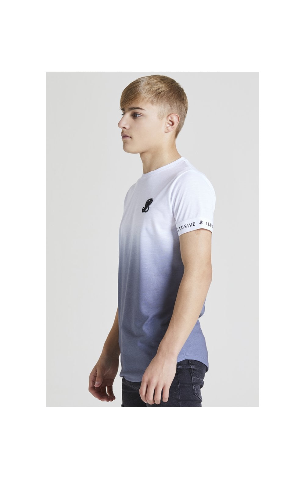 Illusive London Fade Tech Tee – White & Grey (1)