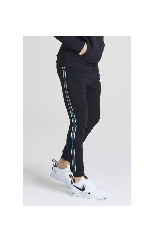 Illusive London Branded Joggers – Black & Teal Green