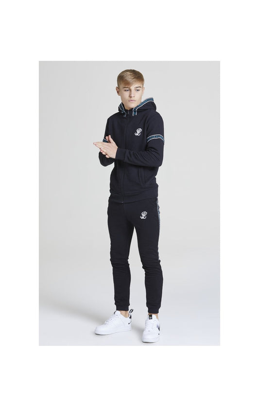 Illusive London Branded Joggers – Black & Teal Green