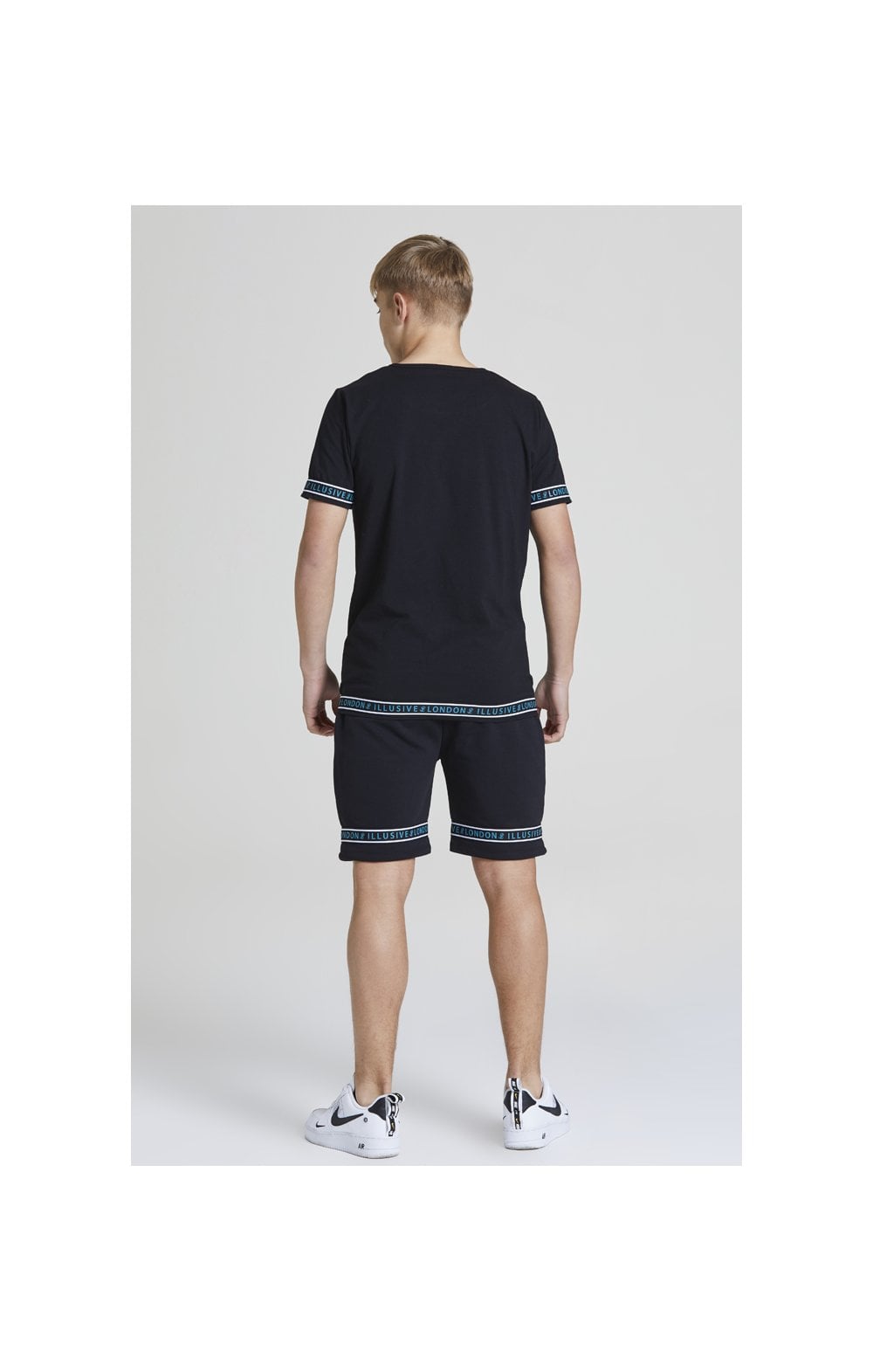 Load image into Gallery viewer, Illusive London Branded Tee - Black &amp; Teal Green (4)