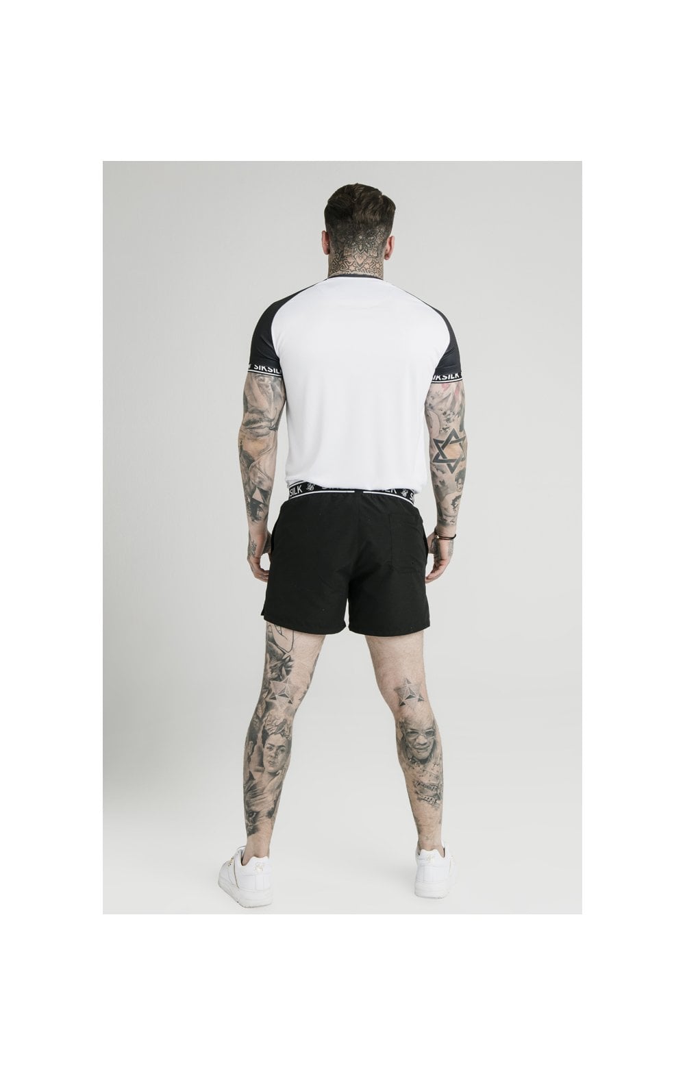 Siksilk monogram swim shorts in navy