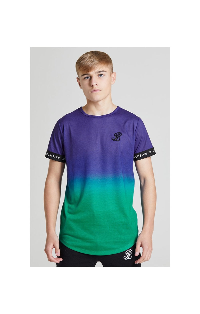 Illusive London Fade Tech Tee - Purple & Teal Green