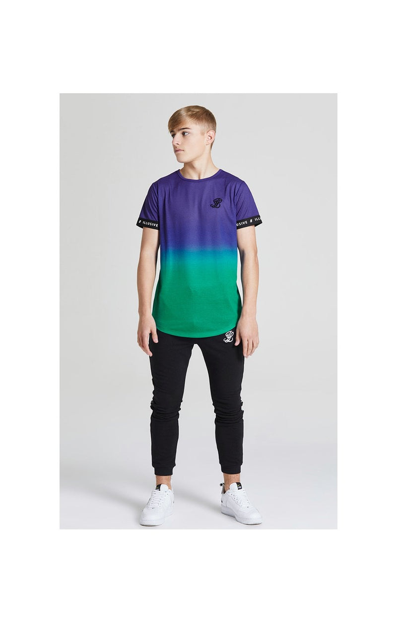 Illusive London Fade Tech Tee - Purple & Teal Green (1)