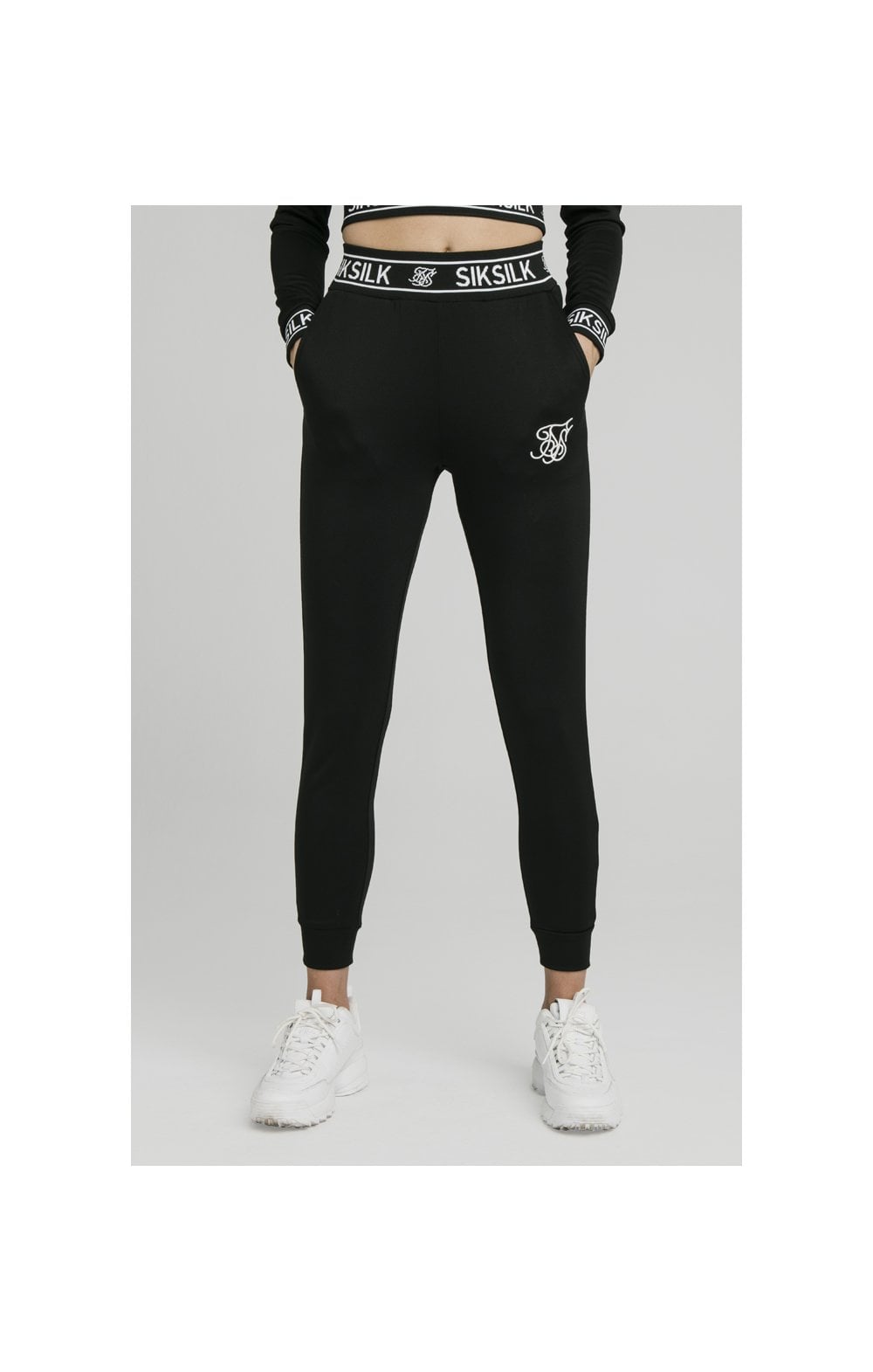 Siksilk floral tape hot sale track pants