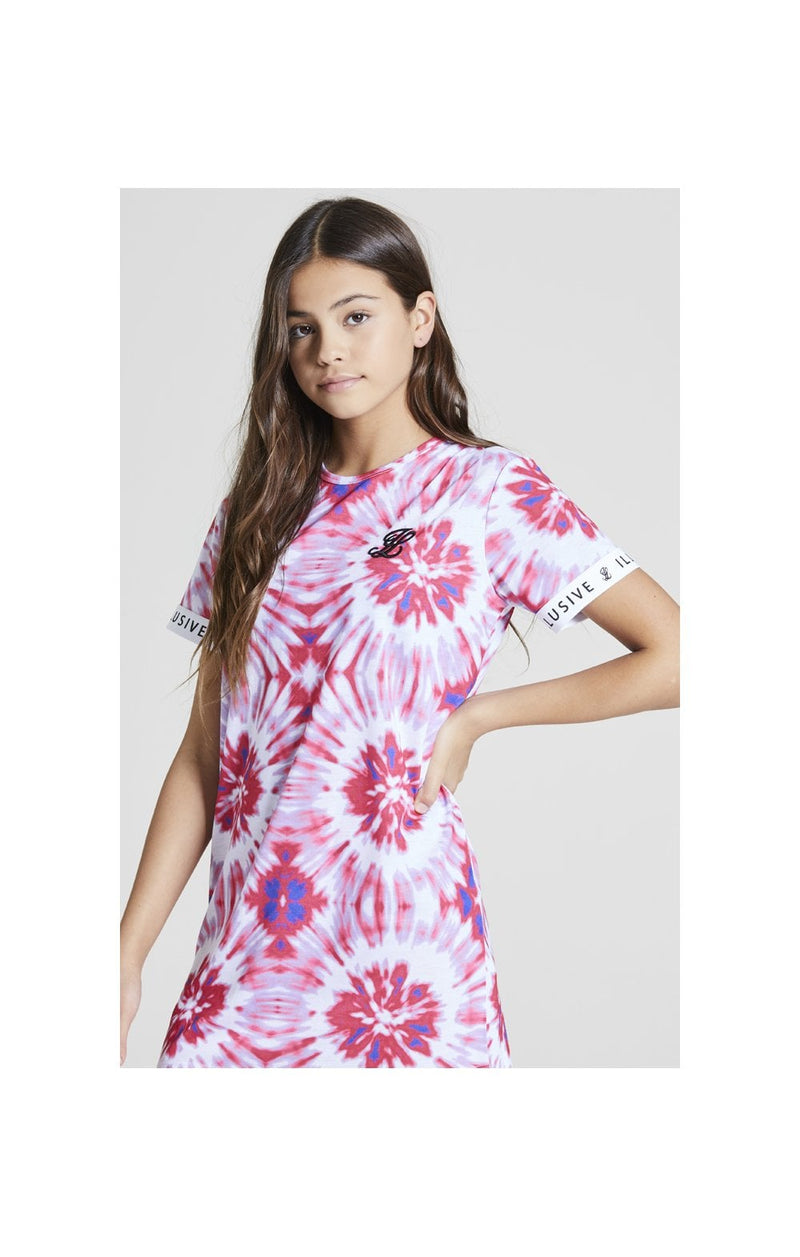 Illusive London Tie Dye T-Shirt Dress - Multi