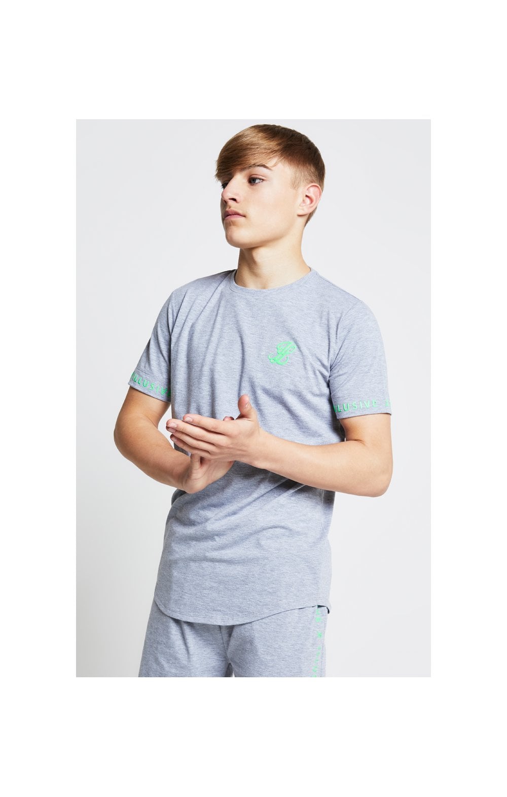 Illusive London Tee – Grey & Neon Green