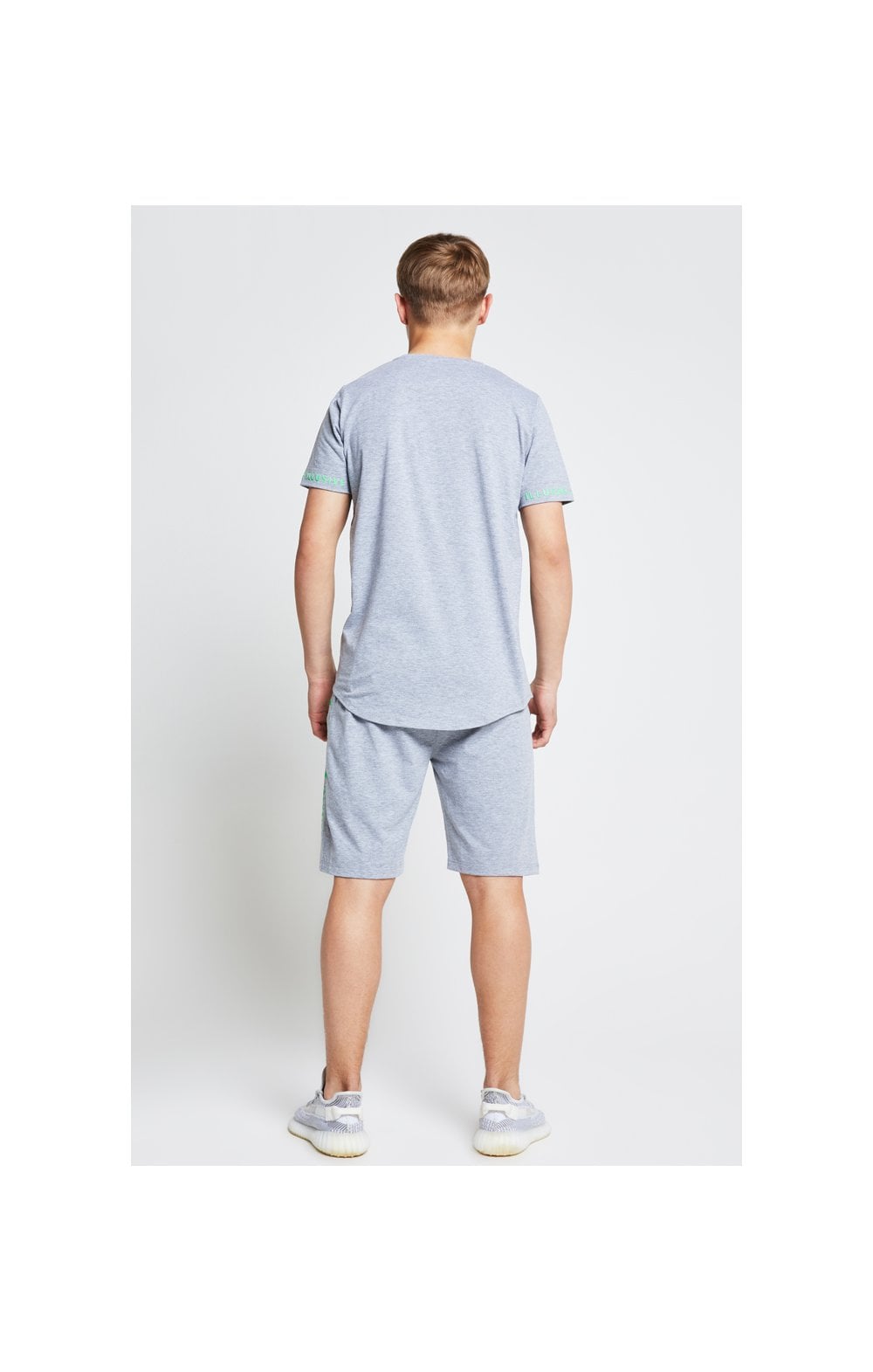 Illusive London Tee – Grey & Neon Green (5)