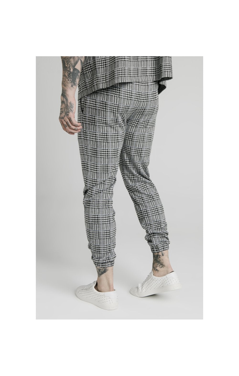 SikSilk Smart Cuff Pants - Grey Dogtooth (2)