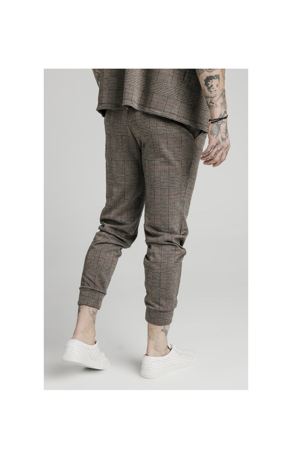 Load image into Gallery viewer, SikSilk Smart Cuff Pants - Brown Dogtooth (1)