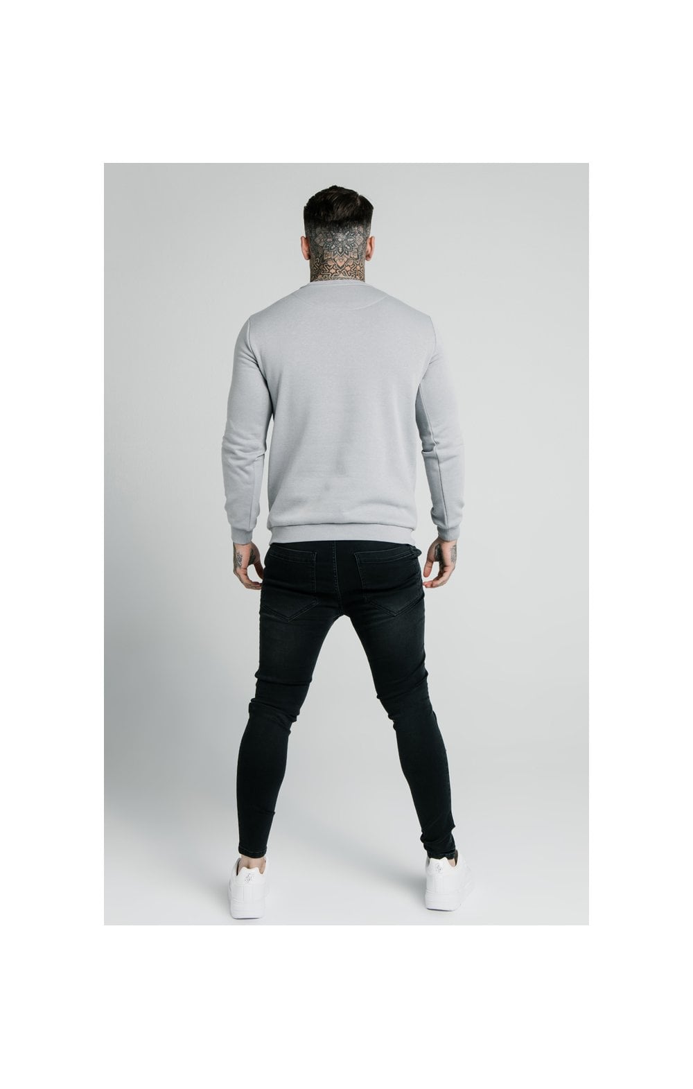 SikSilk Central Logo Sweater - Grey (4)