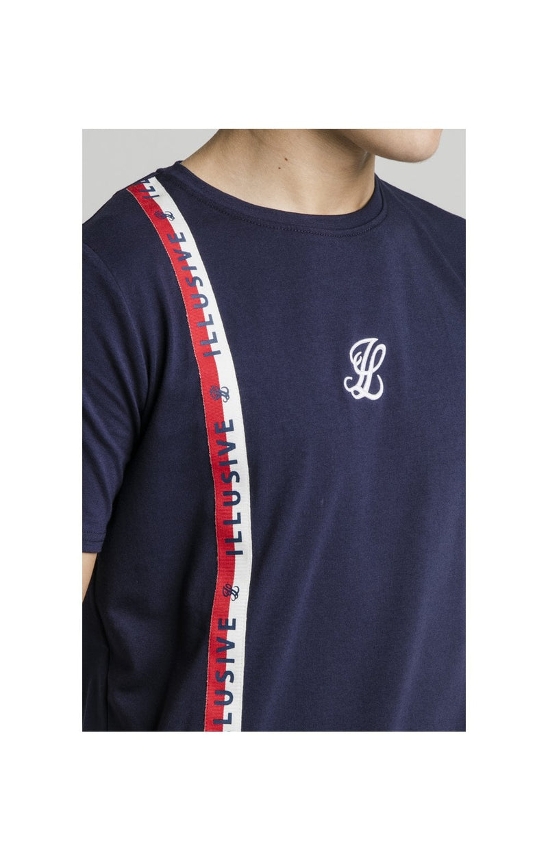 Illusive London Side Tape Tee - Navy (1)