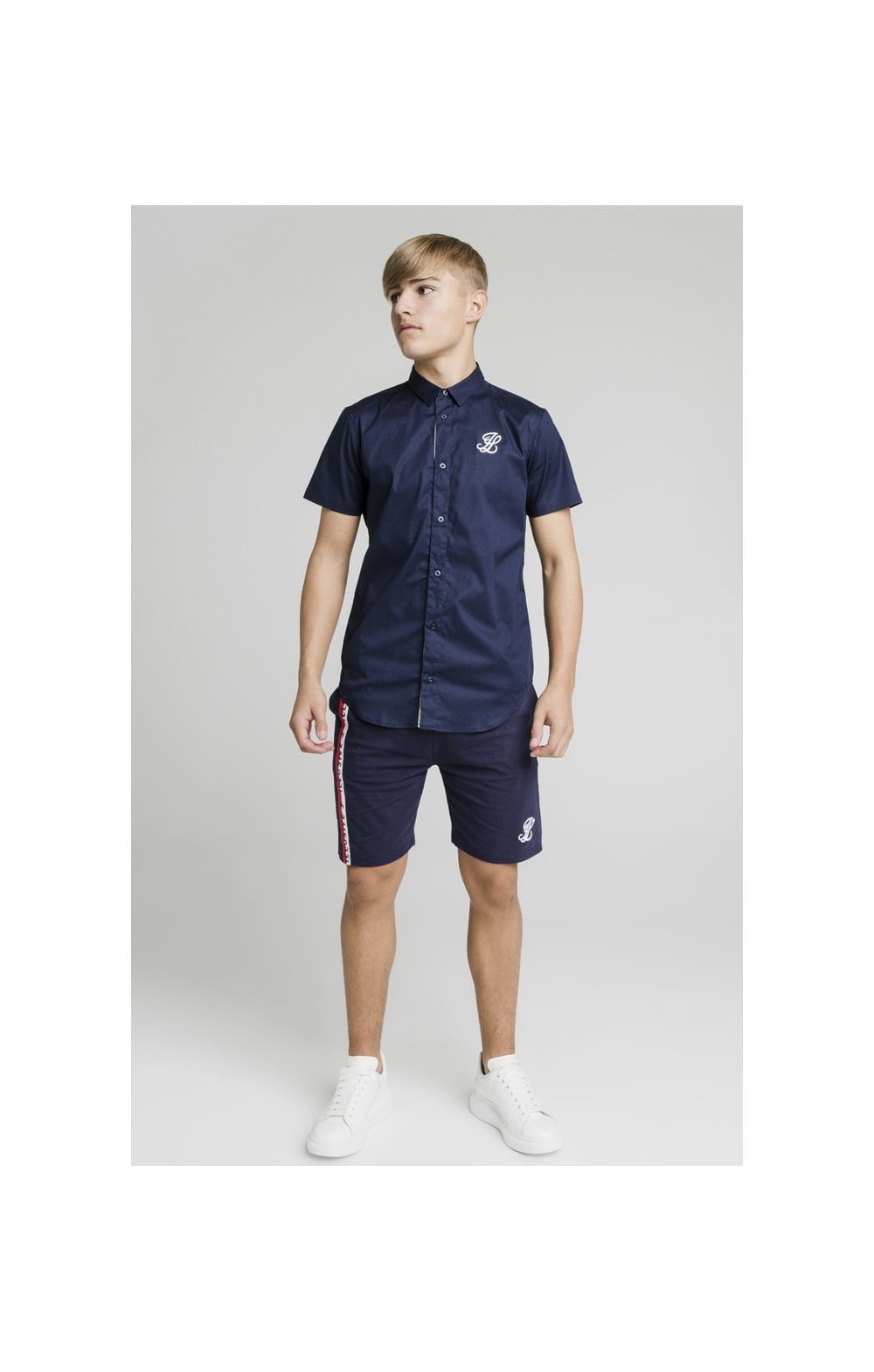 Illusive London Side Tape Jersey Shorts - Navy (4)