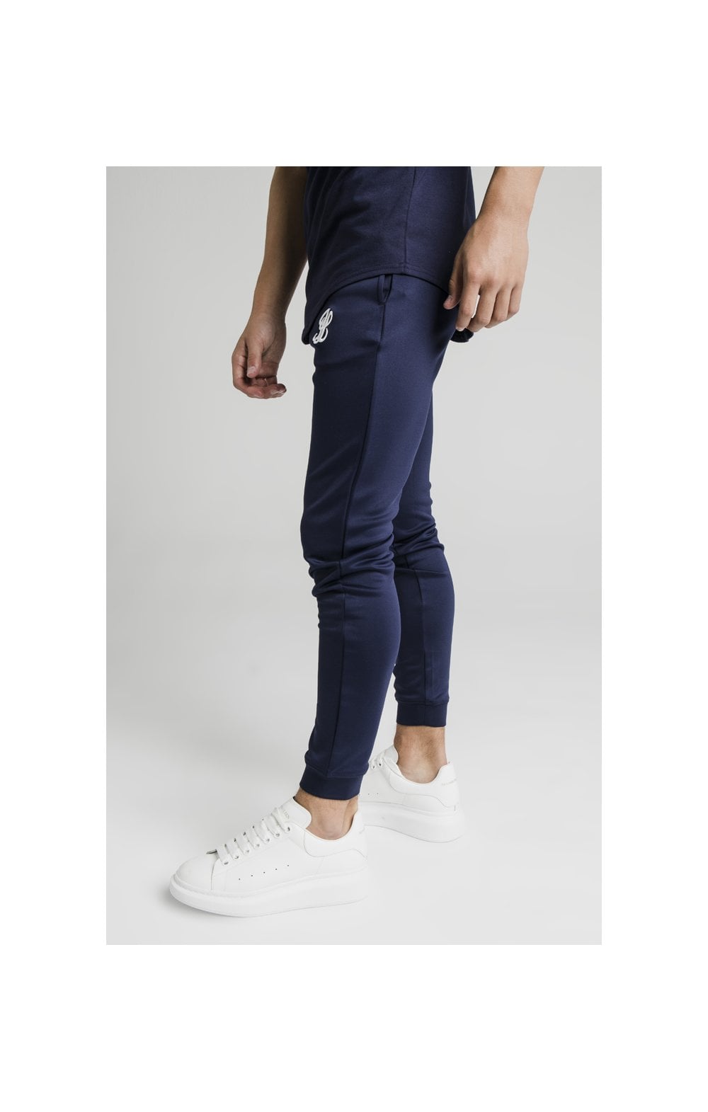Load image into Gallery viewer, Illusive London Side Tape Joggers - Navy (1)