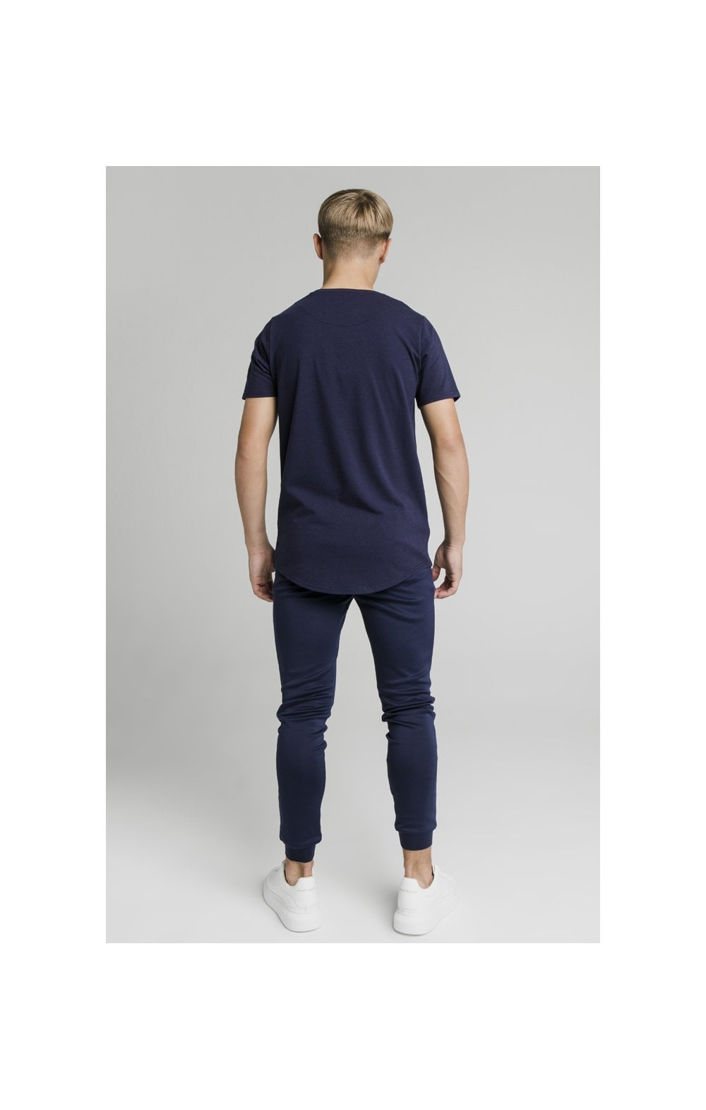 Load image into Gallery viewer, Illusive London Side Tape Joggers - Navy (9)