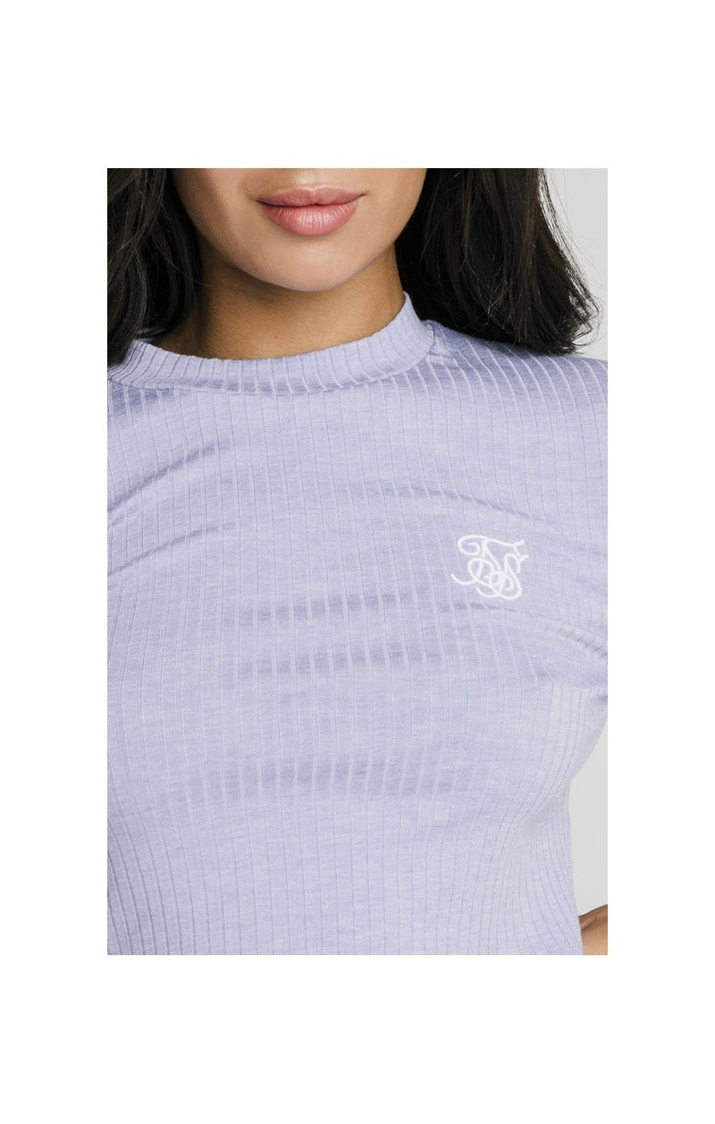 SikSilk Violet Rib Tech Tee - Violet (1)