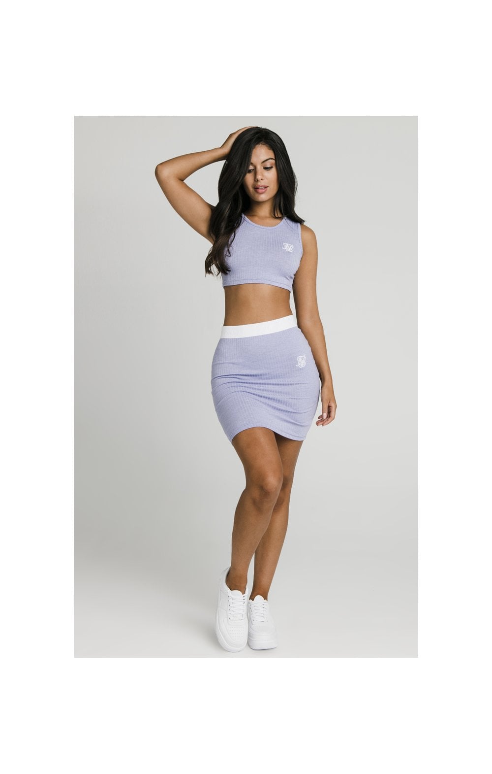 SikSilk Rib Tube Skirt - Violet (4)