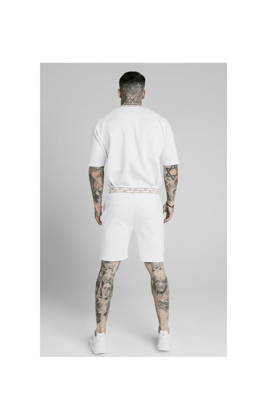 SikSilk Chain Rib Relaxed Shorts - White
