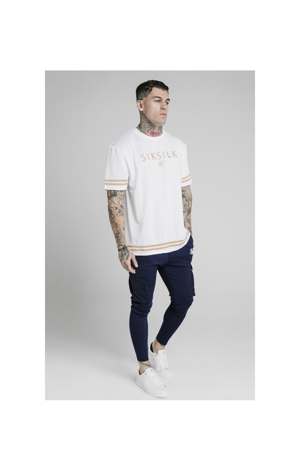Load image into Gallery viewer, SikSilk S/S Essential Tee - White (3)