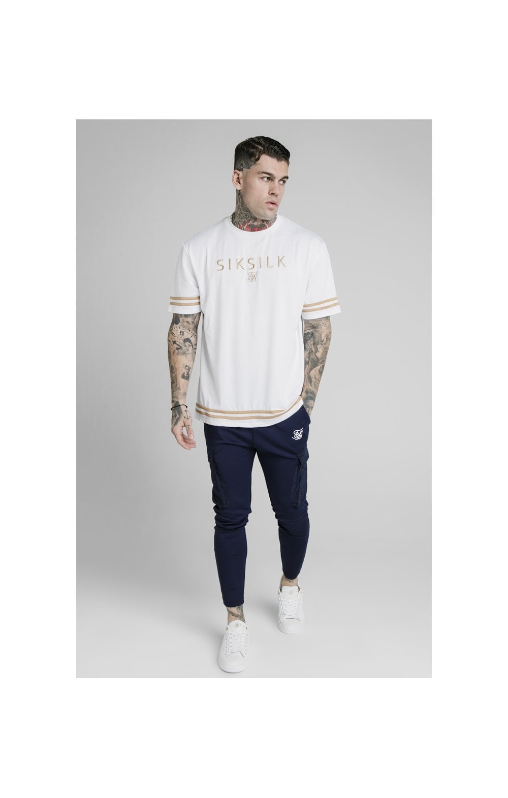 Load image into Gallery viewer, SikSilk Crushed Nylon Cargo Pants - Navy (3)