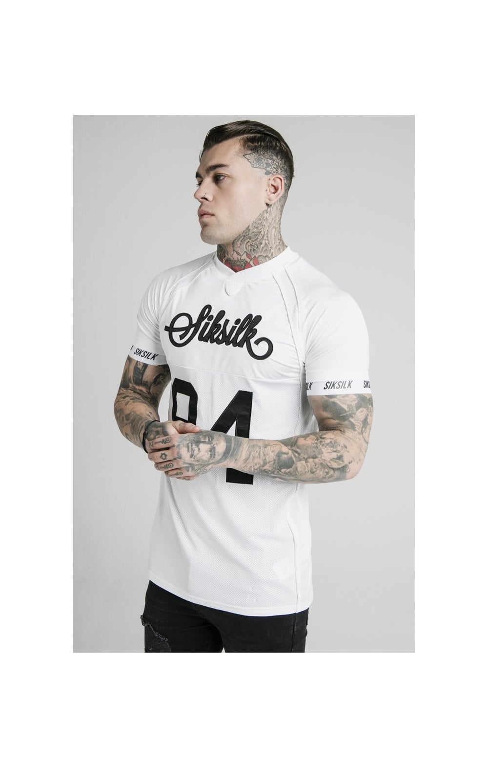 SikSilk Stretch Tee - White