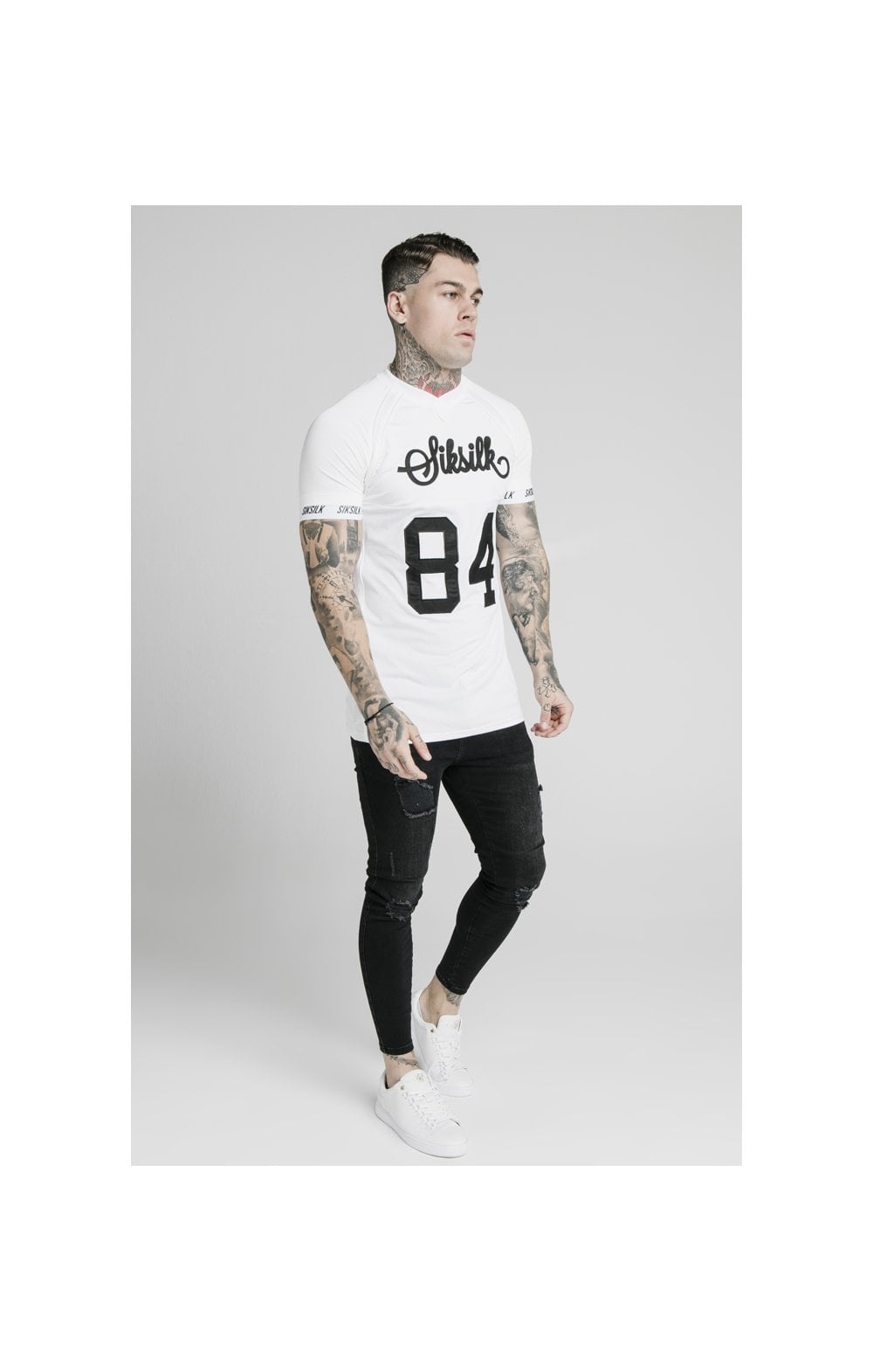 SikSilk Stretch Tee - White (3)