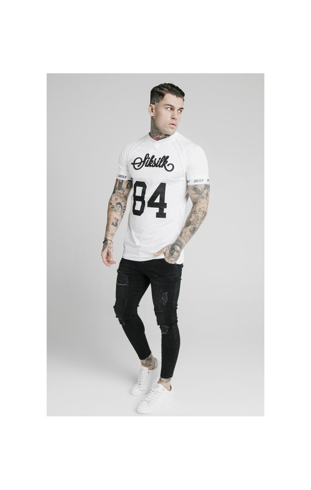 SikSilk Stretch Tee - White (4)