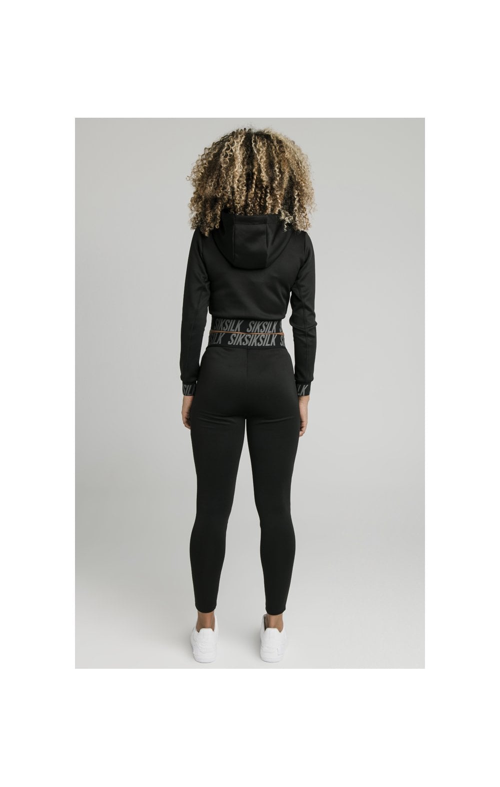 SikSilk Cropped Gym Track Top - Black (6)