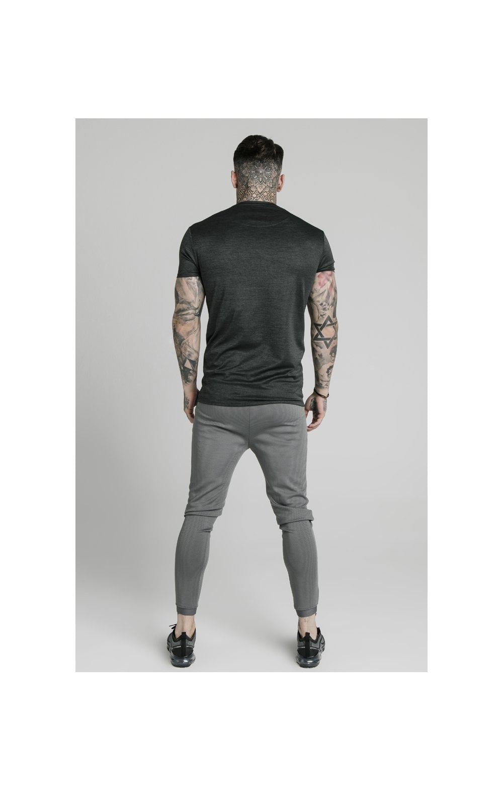 Load image into Gallery viewer, SikSilk Active Straight Hem Gym Tee - Charcoal Marl (5)