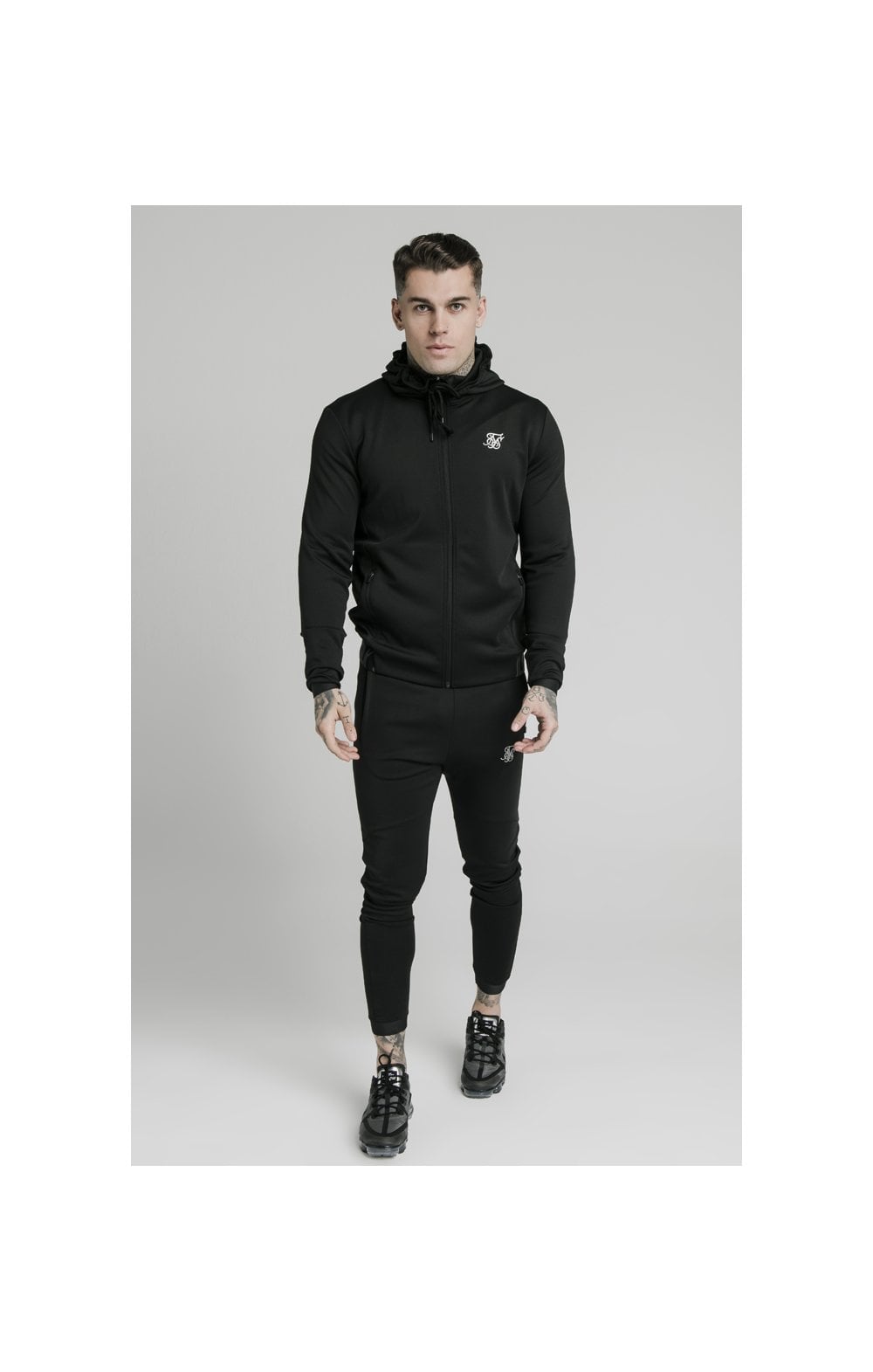 Load image into Gallery viewer, SikSilk Agility Active Zip Through Hoodie - Black (3)