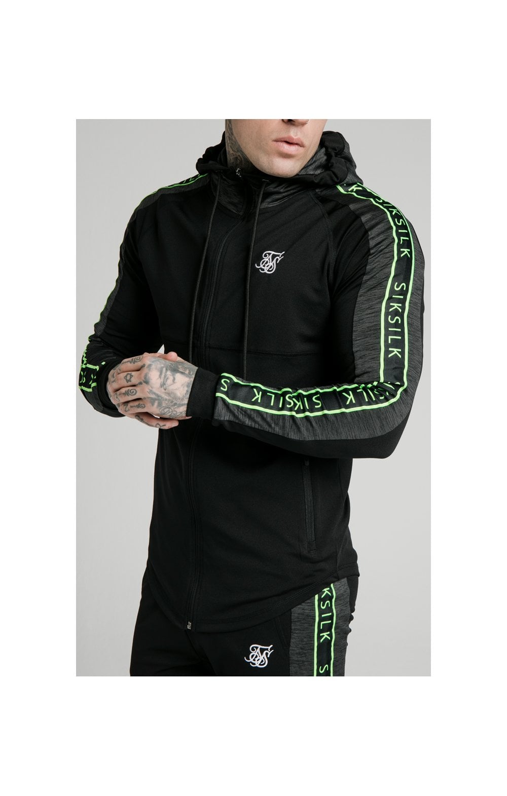 Siksilk athlete hotsell zip through hoodie