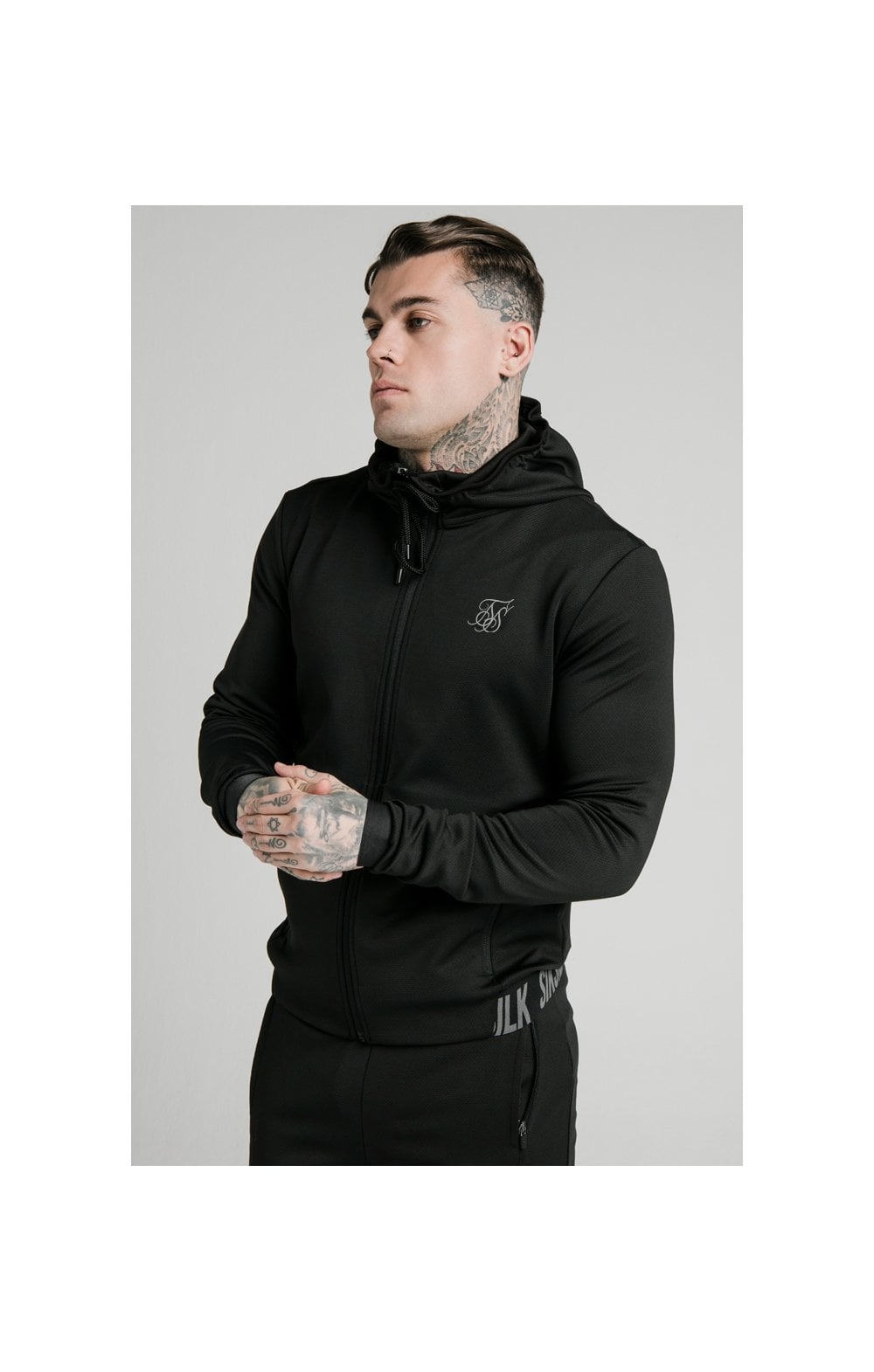 Load image into Gallery viewer, SikSilk Agility Active Zip Through Hoodie - Black
