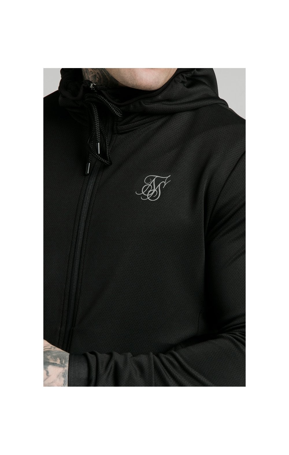 Load image into Gallery viewer, SikSilk Agility Active Zip Through Hoodie - Black (1)