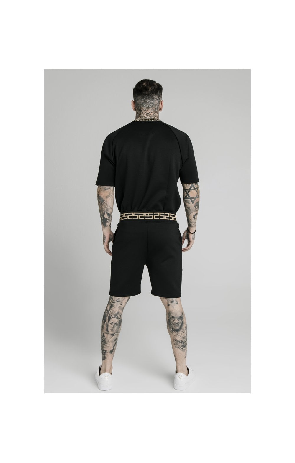 SikSilk Chain Rib Relaxed Shorts - Black (3)