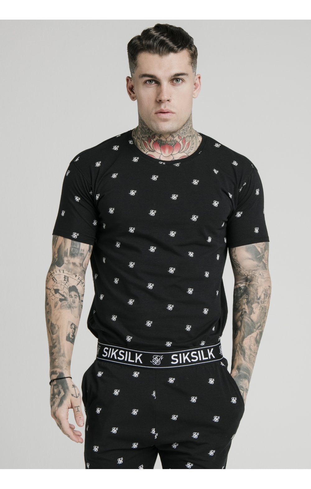 Load image into Gallery viewer, SikSilk Logo Jersey Shorts - Black (2)