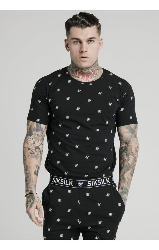 SikSilk Logo Jersey Shorts - Black
