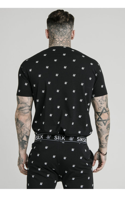 SikSilk Logo Jersey Shorts - Black