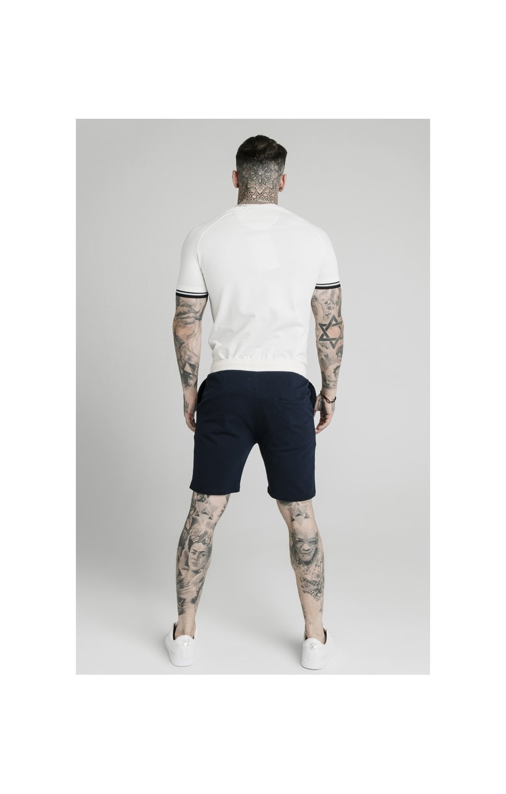 SikSilk Signature Piped Tech Tee - Off White (4)