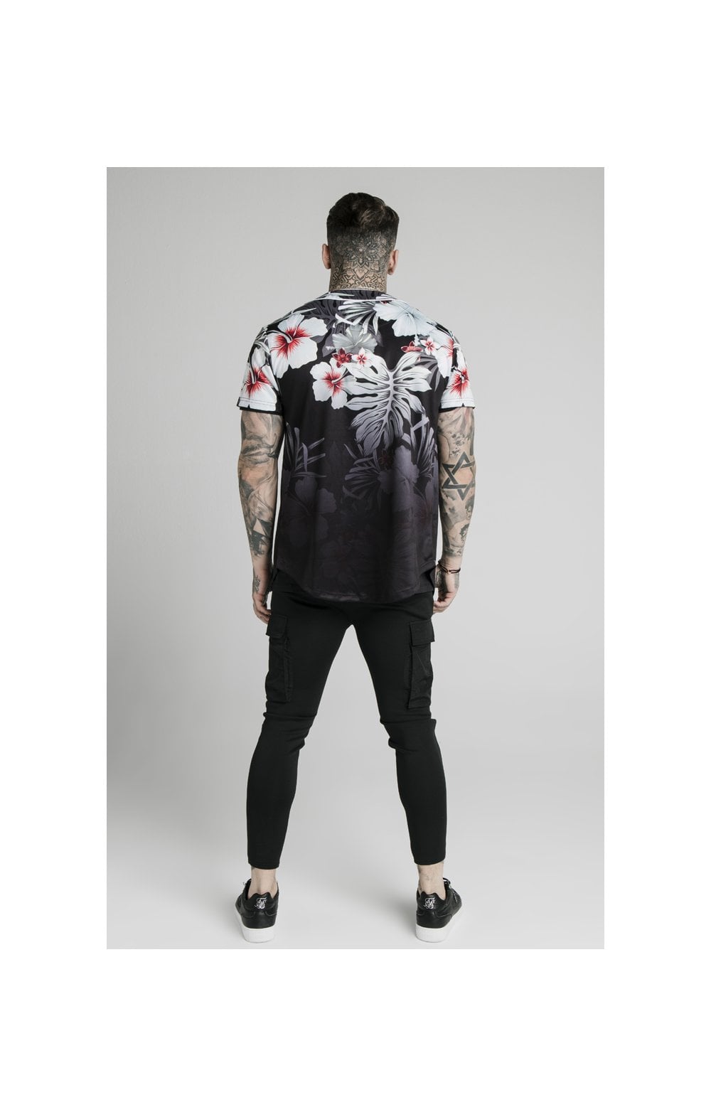 Load image into Gallery viewer, SikSilk Floral Baseball Jersey - Black (4)