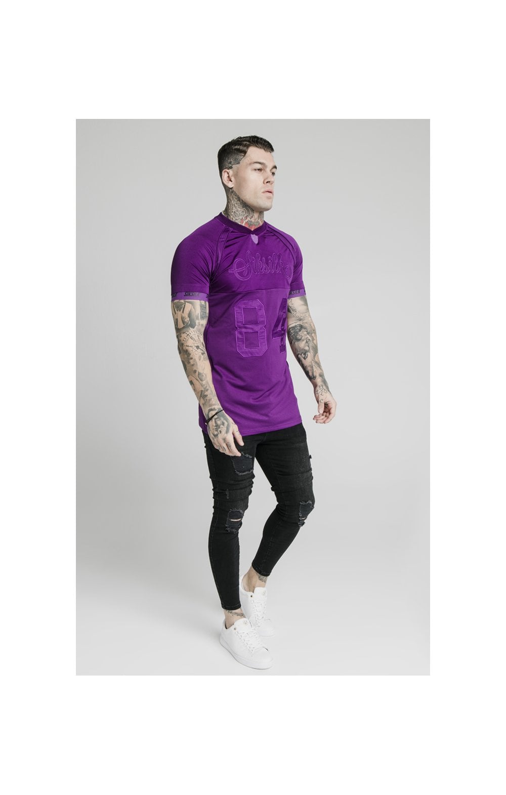 SikSilk Stretch Tee - Purple (3)