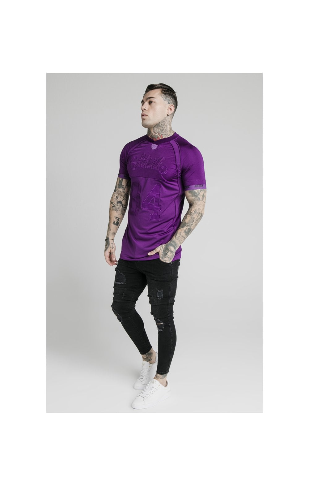 SikSilk Stretch Tee - Purple (4)