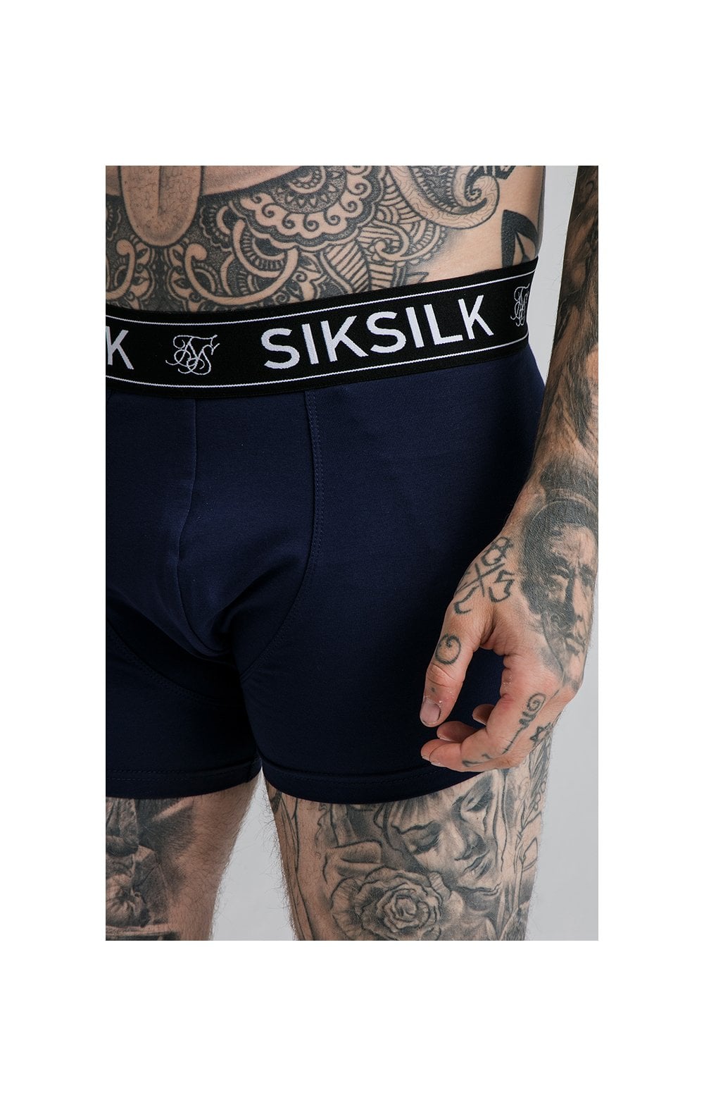 SikSilk Boxer Shorts (2 Pack)  - Red & Navy (4)
