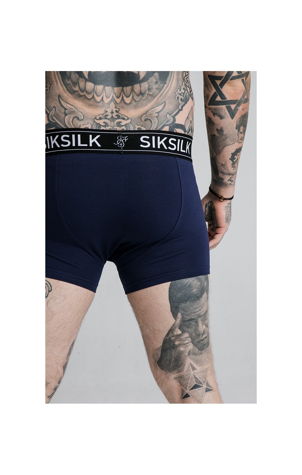 SikSilk Boxer Shorts (2 Pack)  - Red & Navy (7)